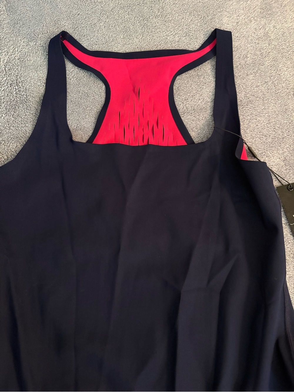 NWT Dion Lee X Carbon38 One Piece Swimsuit/Bodysuit Medium Navy Blue Pink - Picture 2 of 9